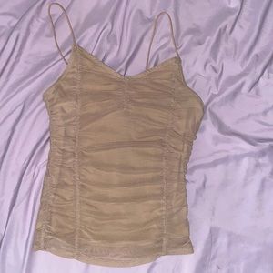 Sheer spaghetti strap top